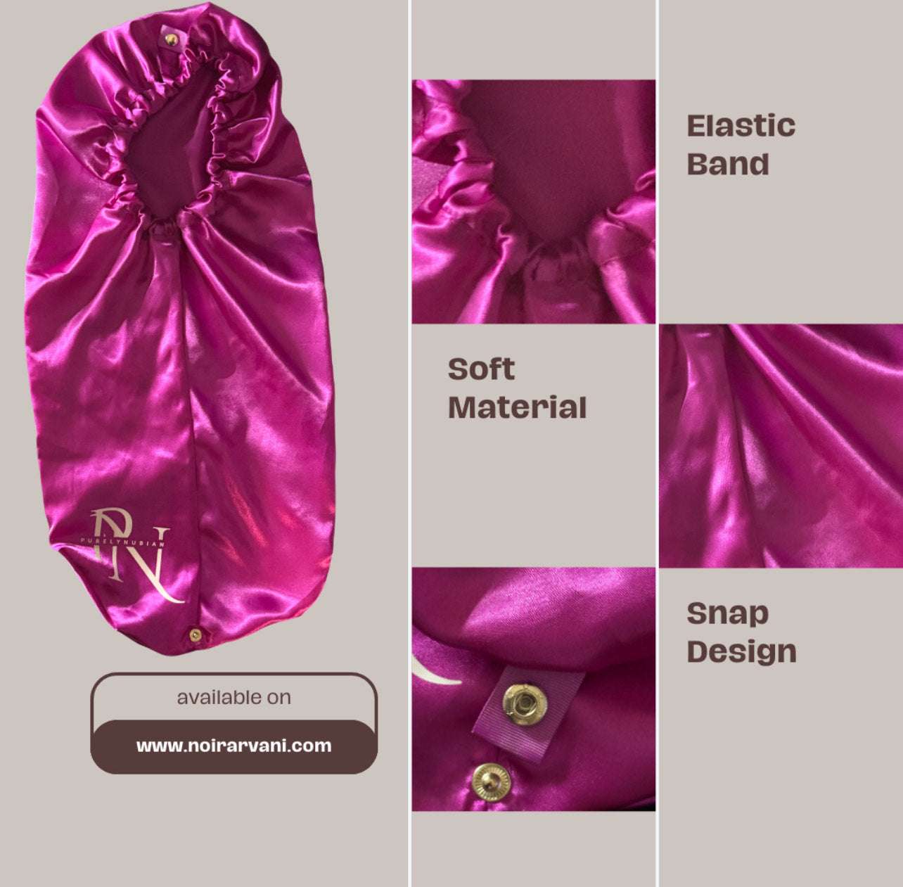 Noir Arvani Satin Bonnets