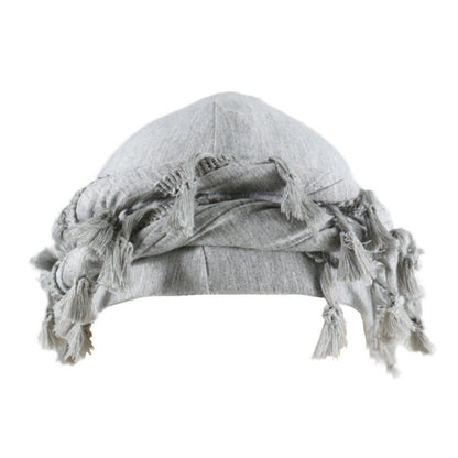 Men's Satin Lined Sleeve Tassel Special Twist Tail Hat