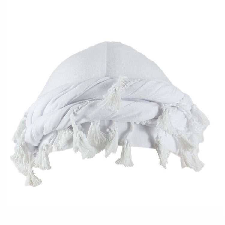 Men's Satin Lined Sleeve Tassel Special Twist Tail Hat
