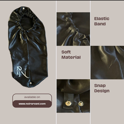 Noir Arvani Satin Bonnets
