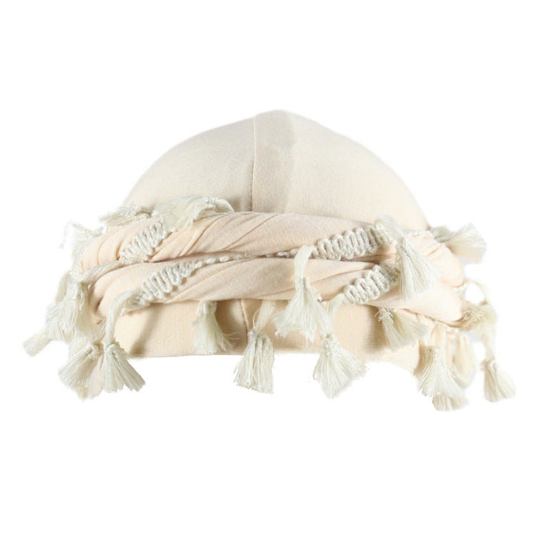 Men's Satin Lined Sleeve Tassel Special Twist Tail Hat