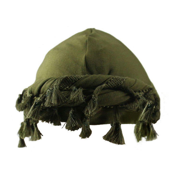 Men's Satin Lined Sleeve Tassel Special Twist Tail Hat
