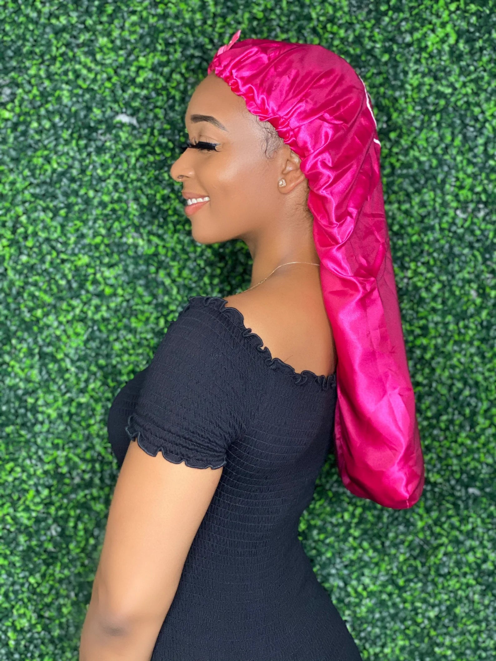 XL Nubian Snapable Satin Bonnet